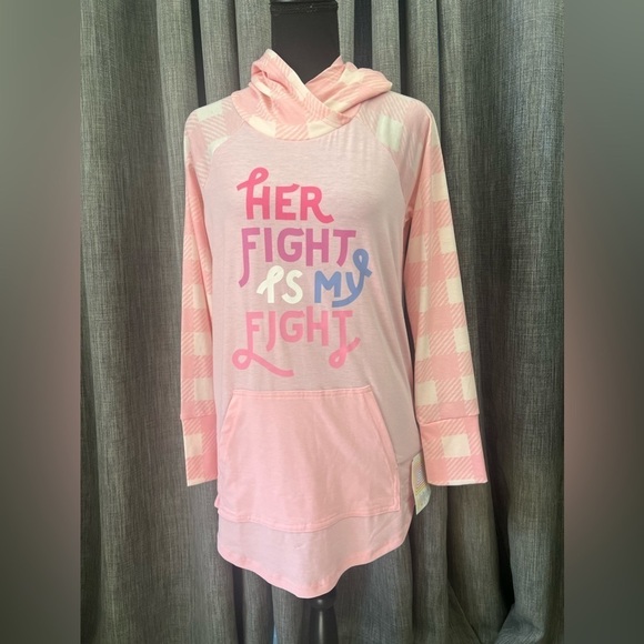 LuLaRoe Jackets & Blazers - LuLaRoe Hoodie ~ Amber NWT “Breast Cancer Awareness” Size Small